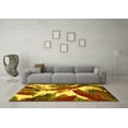 thumbnail image 3 of Ahgly Company Indoor Round Abstract Yellow Modern Area Rugs, 5' Round, 3 of 4