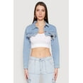 thumbnail image 2 of Womens Daisy Denim Frayed Bolero Jacket, 2 of 5
