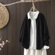 thumbnail image 1 of Suéter de cuello redondo para mujer, moda de color liso, informal, de manga larga, cárdigan de punto, suéter de cuello redondo, abrigo, blusa acrílica para mujer, 1 of 3