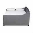 thumbnail image 4 of Baxton Studio Freda Transitional and Contemporary Grey Velvet Fabric Upholstered and Button Tufted Full Size Daybed with Trundle, 4 of 7