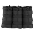 thumbnail image 1 of Nylon Open Top Molle Triple Magazine Drop Pouch With Bungee System (Black), 1 of 2