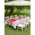 thumbnail image 3 of Outdoor Tablecloth with Umbrella Hole and Zipper, Valentine's Day Rectangle Table Cloth 60x102 Inch Waterproof Tablecloth, Red Love Heart Eucalyptus Romance Buralp Picnic Table Cover for Patio, 3 of 7