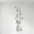 thumbnail image 3 of Home Wall Decor Signs Letters 10PCS Acrylic Mirror Stickers Family House Decorations for Living Room Bedroom Dining Home Modern Decoracion de Pared para Sala,Silver 59x21 Inch, 3 of 8