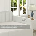 thumbnail image 7 of Upholstered Daybed with 2 Drawers, Twin Daybed Sofa with Wood Slat for Living Room, Ivory Boucle, Ribbed Tufted Backrest in Lavish Modern Design, 7 of 7