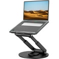 thumbnail image 1 of Telescopic Laptop Stand for Desk with Swivel Base Sit to Stand Height Adjustable Portable Riser Holder for Good Posture Compatible with MacBook Pro All Laptops &#, 1 of 6