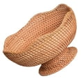 thumbnail image 2 of Eease Rattan Fruit Bowl Footed Decorative Basket for Kitchen Counter 25cm, 2 of 7