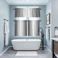 thumbnail image 3 of Grey Ombre Kitchen Curtains Sets for Windows 36 Inch Length, Gray White Gradient Modern Abstract Art Rod Pocket Window Treatments Tier Curtains and Valances Set for Bedroom/Bathroom, 3 of 8