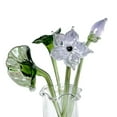 thumbnail image 6 of MERIGLARE Glass Flower Bouquet with Vase Artificial Flowers for Girlfriend Anniversary Lotus, 6 of 8