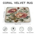 thumbnail image 2 of Rose Print Bath Rug, Coral Velvet, 20"x32",Comfortable, Soft, Water Absorption, Machine Wash, Non-Slip, Easier to Dry for Bathroom Floor Rugs, 2 of 8