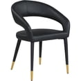 thumbnail image 1 of Pemberly Row Contemporary Vegan Leather Dining Chair in Black, 1 of 5