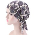 thumbnail image 1 of Turban pour Femmes Imprimé - Foulard en Coton Extensible Bonnet Chimio, 1 of 3