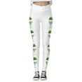 thumbnail image 3 of WILLBEST Leggings de Yoga de Cintura Alta para Mujer, Suaves, Elásticos, con Estampado Navideño, con Bloques de Color, Cómodos para Fitness Y Running 2322 Mediana, 3 of 4