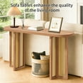 thumbnail image 3 of OMCHOM Farmhouse Console Table,Rattan Narrow Table for Entryway Hallway and Living Room,Natural, 3 of 9