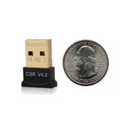Bluetooth 4.0 USB Adapter Gold Plated Micro Dongle 33ft/10m Compatible with Windows 10,8.1/8,7,Vista, XP, 32/64 Bit for Desktop , Laptop, computers