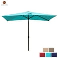 thumbnail image 4 of 6.5 x 10ft Rectangular Patio Umbrella Outdoor Market Table Umbrella with Push Button Tilt and Crank for Garden(Light Blue), 4 of 14