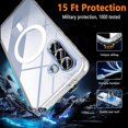 thumbnail image 4 of Magnetic for Samsung Galaxy S25 FE Case with Screen Protector 2X,Compatible with MagSafe,Phone Case Slim Hard PC Silicone Bumper Shockproof Protective Cover for Samsung S 25 FE 5G,Clear, 4 of 6