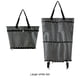 thumbnail image 4 of Sonducket Aplicación amplia del bolso plegable del carrito de compras y bolso de compras plegable de moda con ruedas Bolsas de mensajero y de hombro Punto blanco grande, 4 of 6