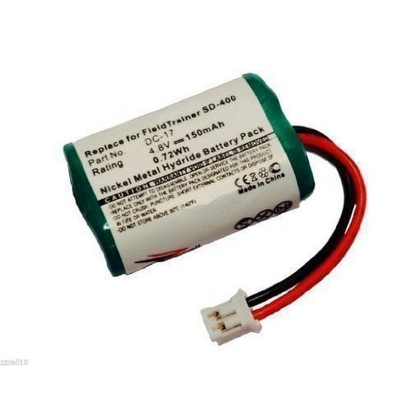 ZZcell Battery For SportDog 650-058 / DC-17 / SD-800 KINETIC MH120AAAL4GC Dogtra FieldTrainer SD-400, SD-800 Receiver SD-400S, WetlandHunter Camo Dog Collar 150mAh