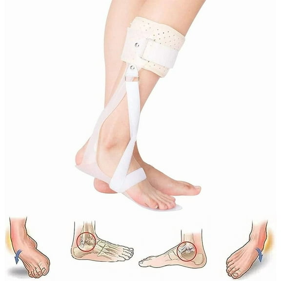Lightweight Foot Lift & Ankle Support Orthosis, Ergonomic Figure-8 Strap Brace for Improved Walking Form and Balance, Soft & Breathable Design