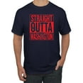 thumbnail image 1 of Straight Outta Washington WSH Fan | Fantasy Baseball Fans | Mens Sports Graphic T-Shirt, Navy, Small, 1 of 4