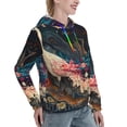 thumbnail image 6 of Sikiie Abstract Peacock Painting Women's Casual Hoodies Long Sleeve Lightweight Pullover Tops Loose Sweatshirt-Large, 6 of 7