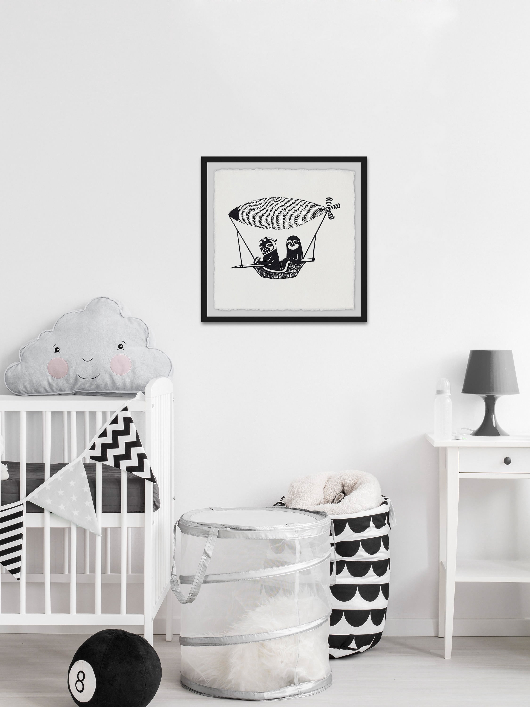 Sloth Flyers Framed Painting Print
