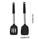 thumbnail image 3 of Juego de espátulas de acero inoxidable - Utensilios antiadherentes de cocina de 2 piezas para cocinar, voltear y remover - Torneador resistente al calor de 13,6" y cuchara ranurada, 3 of 9