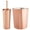 Rose Gold, variant on mDesign 2 Piece Plastic Bathroom Set, Bowl Brush and Trash Can - Rose Gold