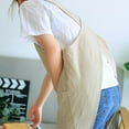 thumbnail image 2 of Women Apron Apron Cross Back Linen Aprons Durable Gray Khaki Women Apron, 2 of 8