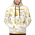 thumbnail image 2 of Bingfone Farm Bee Cute Honey Men's Drawstring Hoodie Long Sleeve Pocket Sweatshirts-X-Large, 2 of 6