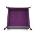 thumbnail image 3 of PU Leather Valet Tray with Snaps Up Tray, Jewelry Key Coin Glasses Tray -Wedding Holiday Birthday Gift,Purple, 3 of 4