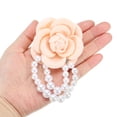 thumbnail image 4 of Uxcell Fabric Camellia Flower Brooch Elegant Pearl Tassel Pin Floral Corsage Bracelet Dual Use for Women, Pink,3 Pack, 4 of 7