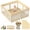 Khaki, variant on Abdtech Foldable Baby Playpen with Mat, Collapsible Quick Setup Play Yard for Indoor and Outdoor, 50" x 50", Khaki