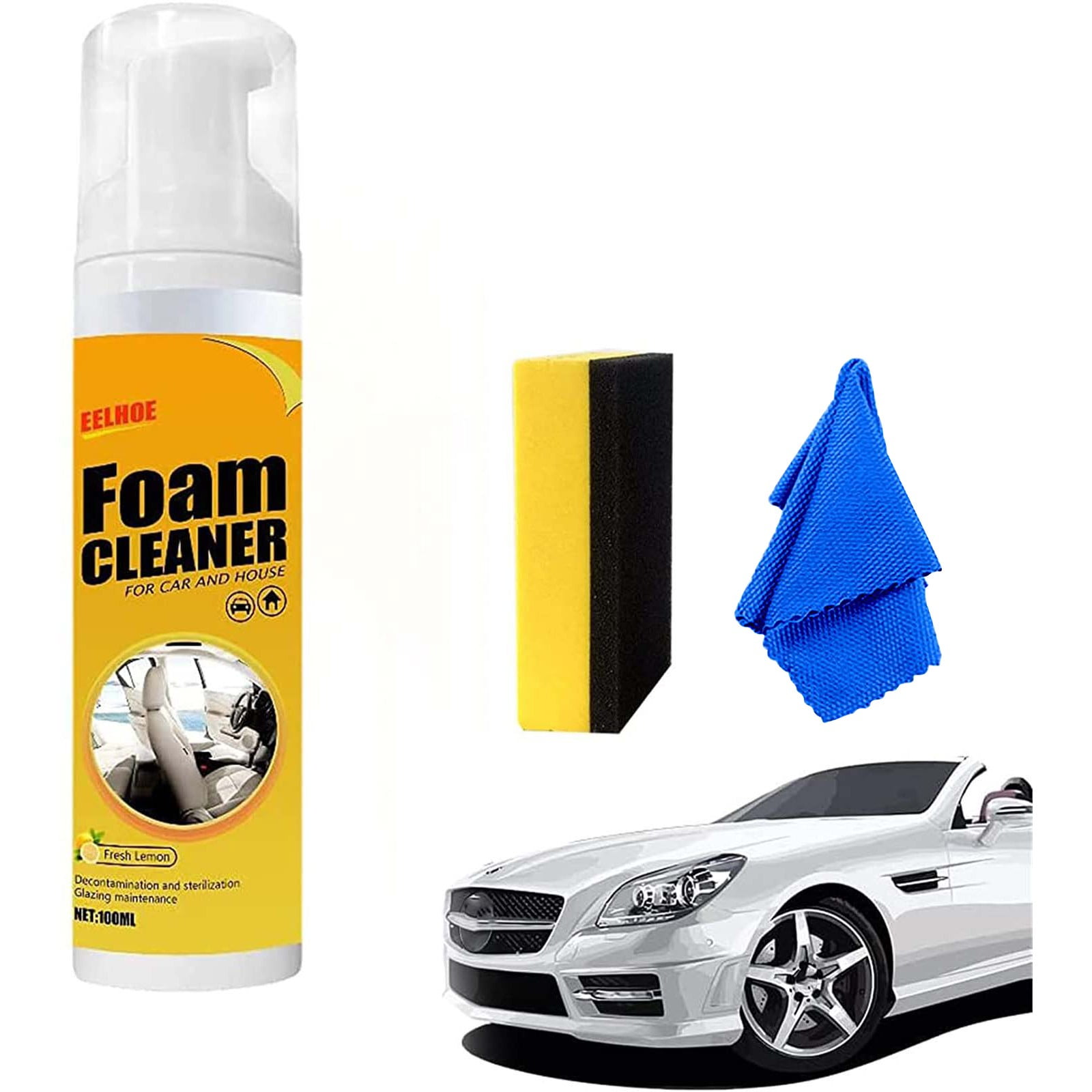 DyKay 2PCS 100ML Multipurpose Foam Cleaner Spray,All-Purpose Household  Cleaners for Car and Kitchen, Leather Decontamination,Suitable for Car  House