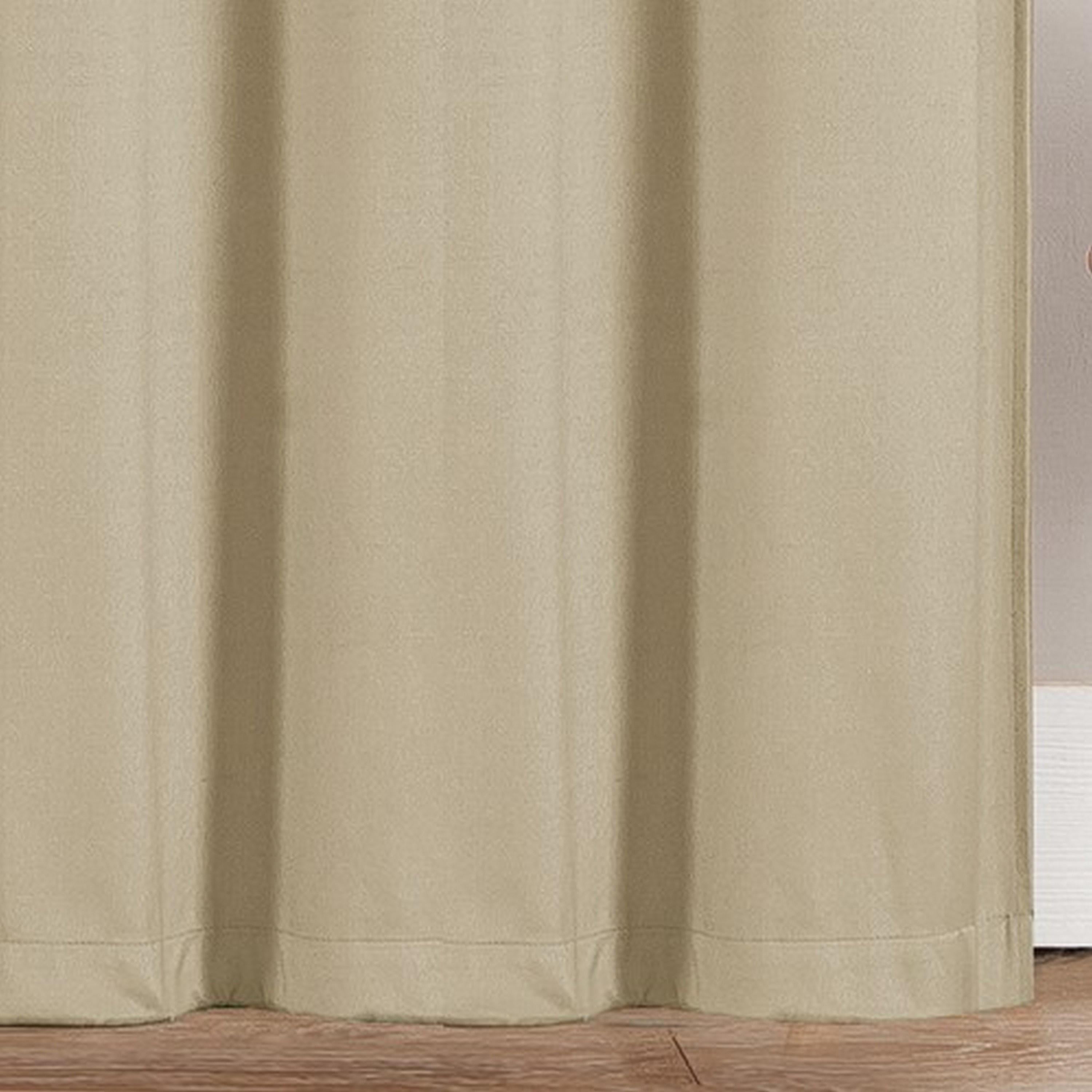 VCNY Home Neil Beige Solid Grommet Blackout Curtain Panel, 52" x 90"