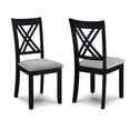 thumbnail image 3 of Miekor Furniture 7-Pc Dinette Set Light Black Gray Rectangular Table Grey Upholstered Chairs Transitional Dining Room Wooden Dining Set Furniture 41897, 3 of 5