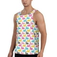 thumbnail image 2 of Gukieu Colorful Rabbit Print Men's Quick Dry Fitness Vest, Round Neck Sleeveless Fitness Bodybuilding Top-XX-Large, 2 of 7
