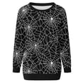thumbnail image 4 of Lolmot Sweatshirt for Women Halloween Tops Plus Size Interesting Graphic Print Round Neck Long Sleeve Sweatshirt Elegant Pullover Tops Halloween Gifts for Ladies, 4 of 5