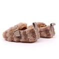 thumbnail image 7 of Cute Plush Baby Walking Shoes for Boys Girls Non Slip Rubber Soles Fleece Lined Wide Width Toddler Casual Shoes with Buckle Strap Brown Size 4.6 Infant, 7 of 7