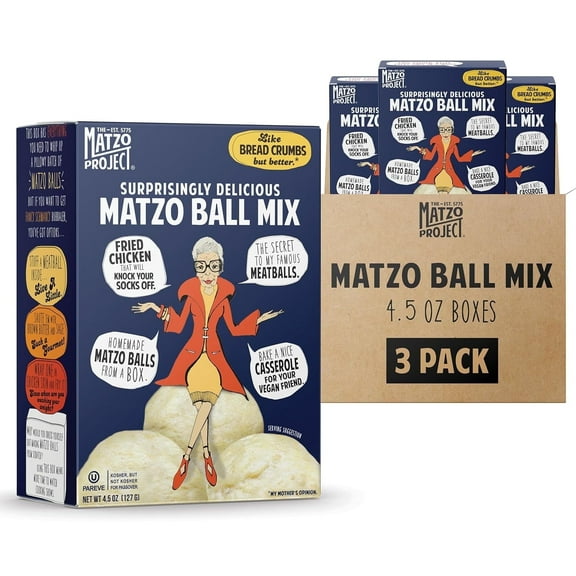 The Matzo Project Matzo Crumbs Mix, Vegetarian, Kosher (Not Kosher for Passover), Low-Fat, Nothing Artificial (4.5 oz, 3 pack)