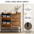 thumbnail image 5 of Aoile Shoe Storage Cabinet with 4 Flip Drawers, Dry & Wet Separation Organizer, Freestanding Shoe Rack with Metal Legs for Hallway, Living Room, Brown, 5 of 9