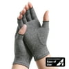 IMAK Compression Arthritis Gloves - Fingerless Gloves for Arthritis Pain Relief Support - Grey - Small