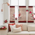 thumbnail image 4 of Red Plaid Christmas Sheer Curtains 54 Inches Long, Truck Snowman Red Plaid Xmas Tree Wooden Light Filtering Window Curtains for Living Room, Rod Pocket Voile Sheer Curtain Drapes, 52"Wx54"L, 2 Panels, 4 of 9