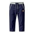 thumbnail image 4 of BRELIL Men Plus Size Capri Pants Drawstring Loose Fit Summer Casual Beach Vacation Shorts Lounge Trousers Solid Outdoor Travel Bottoms, Navy 2XL, 4 of 5
