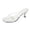 White, variant on Women's Square Toe Strappy Thong Heeled Sandals - Comfortable -On Dress & Beach Sandals