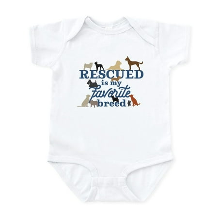 

CafePress - Rescued Is My Favorite Breed Baby Light Bodysuit - Baby Light Bodysuit Size Newborn - 24 Months