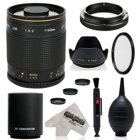 Super 500mm/1000mm f/8 Mirror Telephoto Lens for Fuji X-Pro2, X-Pro1, X-T10, X-E2S, X-T1, X-E2, X-E1, X-M1, X-A2, and X-A1 FX Mirrorless Digital Cameras Super 500mm/1000mm f/8 Mirror Telephoto Lens for Fuji X-Pro2, X-Pro1, X-T10, X-E2S, X-T1, X-E2, X-E1, X-M1, X-A2, and X-A1 FX Mirrorless Digital Cameras