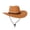 Light yellow, variant on VLOOCKLW Men's Classic Western Brown Cowboy Hat with Leather & Metal Embellishments Outdoor Travel Sun Hat Casual Daily Wear Cap