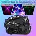 thumbnail image 3 of 2Pcs Moving Head DJ Lights, 9 Head Spider LED Stage Lighting Sound Activated DMX RGBW Disco Lights for Party Club Wedding, 3 of 7