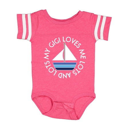 

Inktastic My Gigi Loves Me Sailboat Boys Sailing Boys Baby Bodysuit